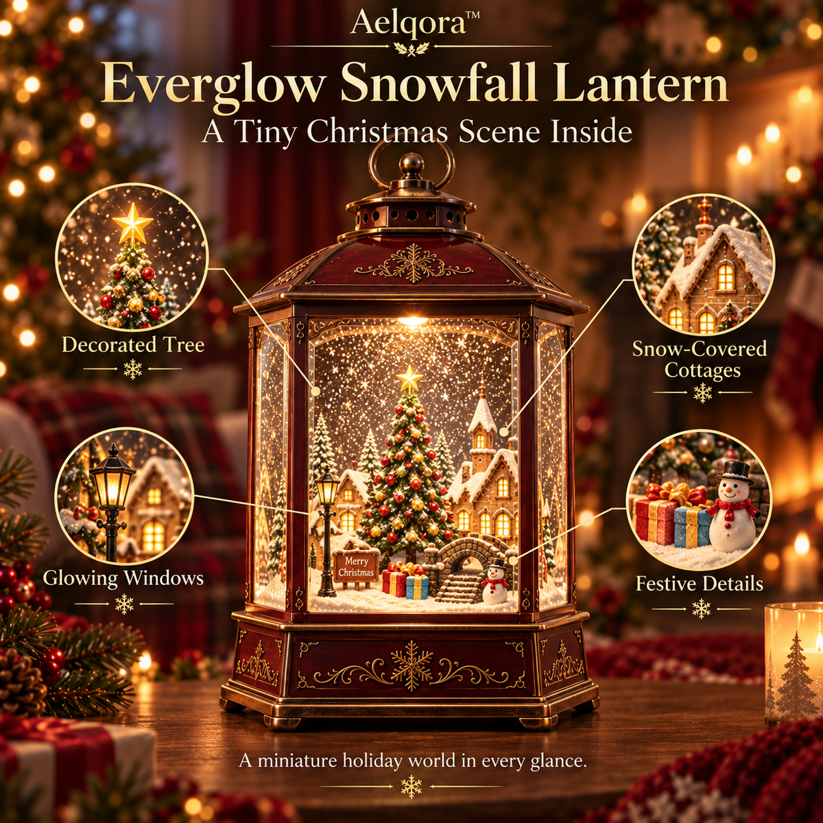 Aelqora™ Everglow Snowfall Lantern