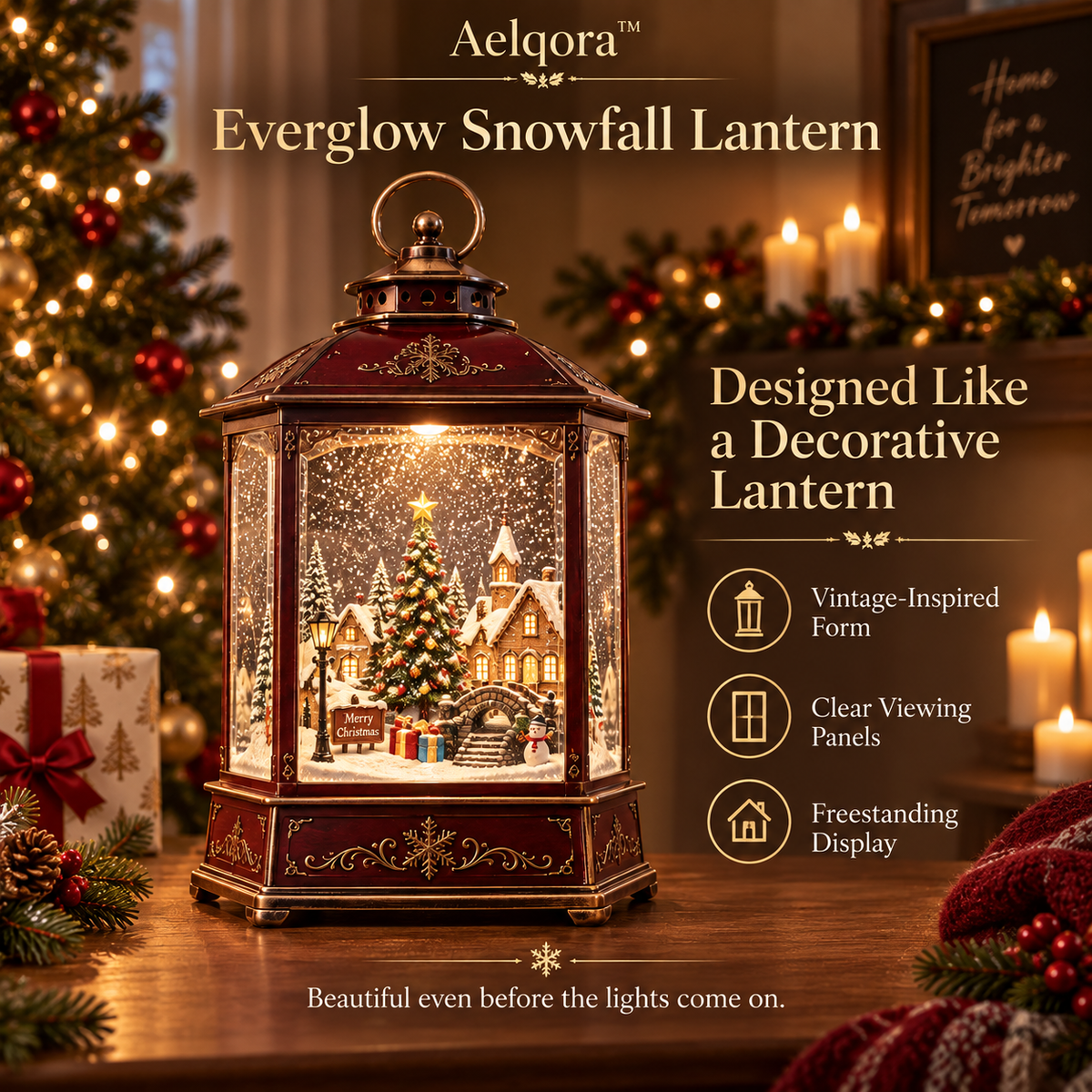Aelqora™ Everglow Snowfall Lantern