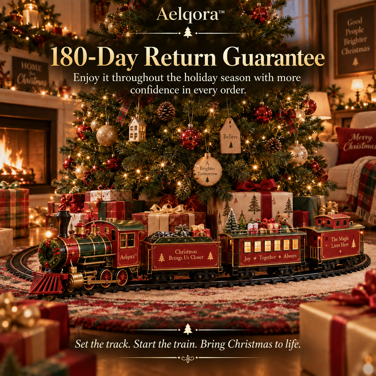 Aelqora™ Northrail Christmas Tree Train
