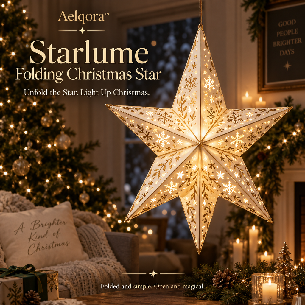 Aelqora™ Starlume Folding Christmas Star