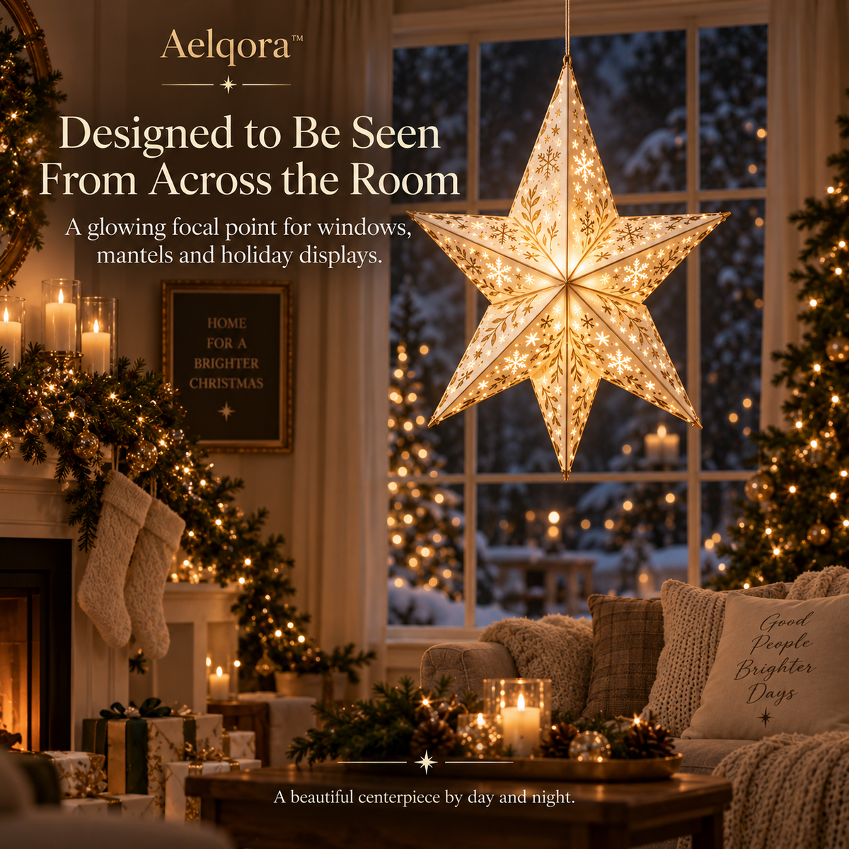 Aelqora™ Starlume Folding Christmas Star