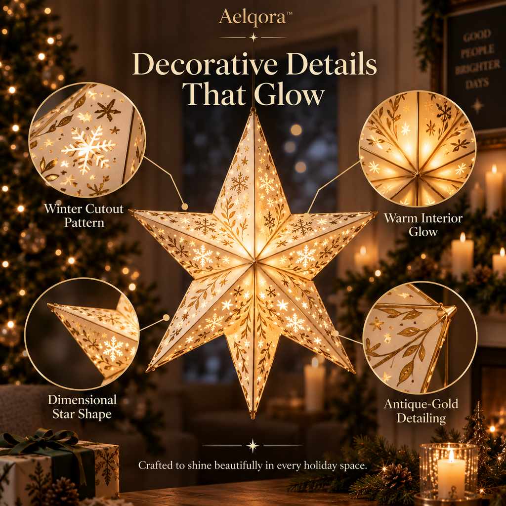 Aelqora™ Starlume Folding Christmas Star