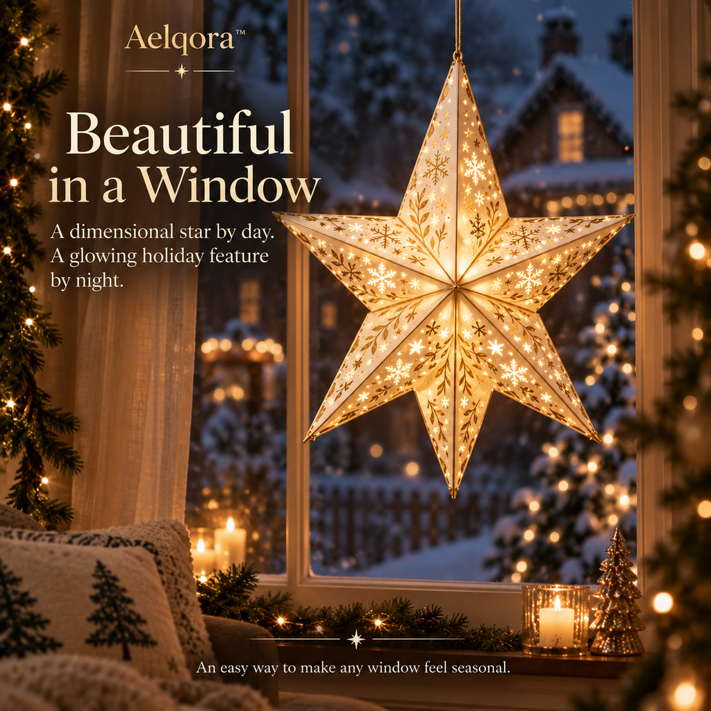 Aelqora™ Starlume Folding Christmas Star