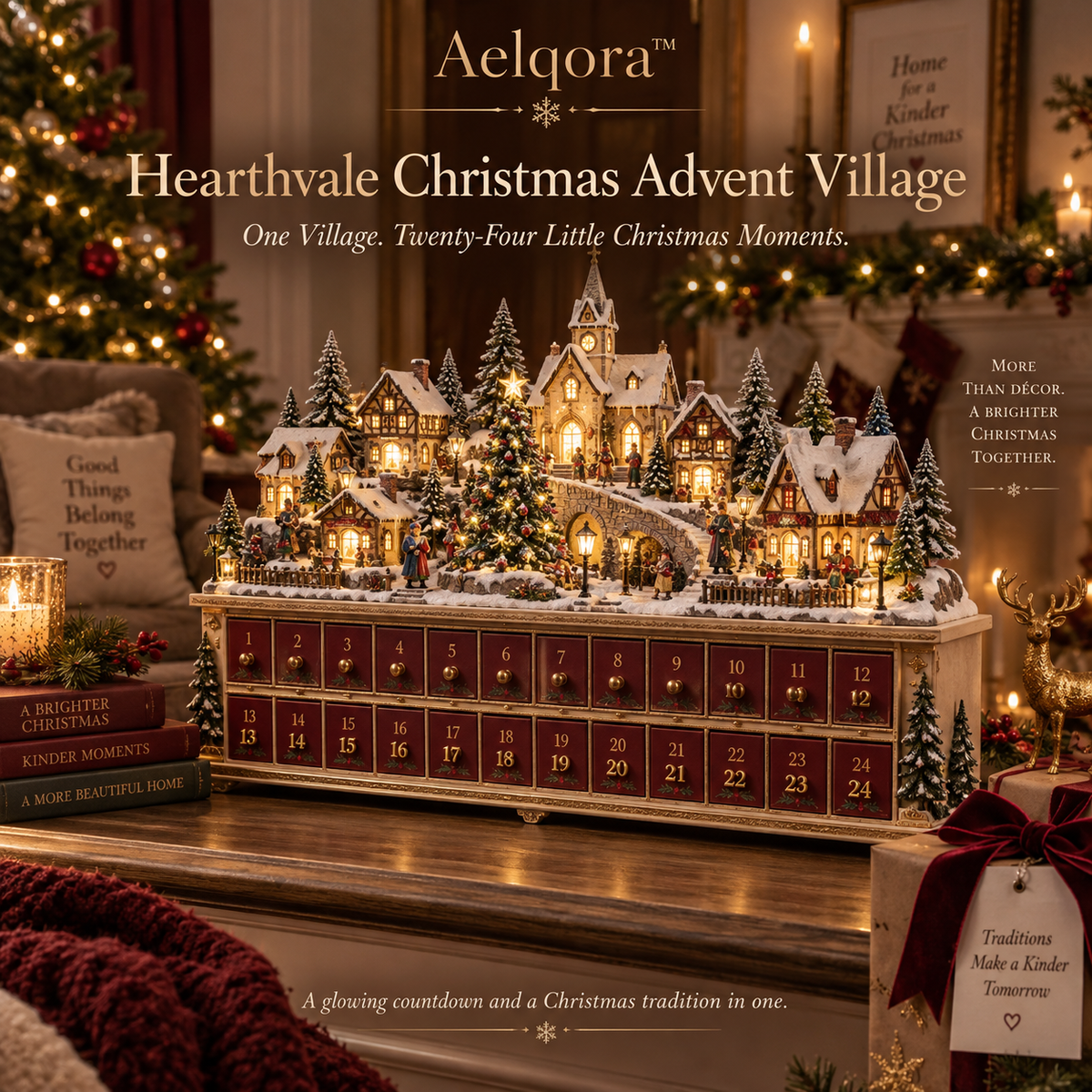 Aelqora™ Hearthvale Christmas Advent Village