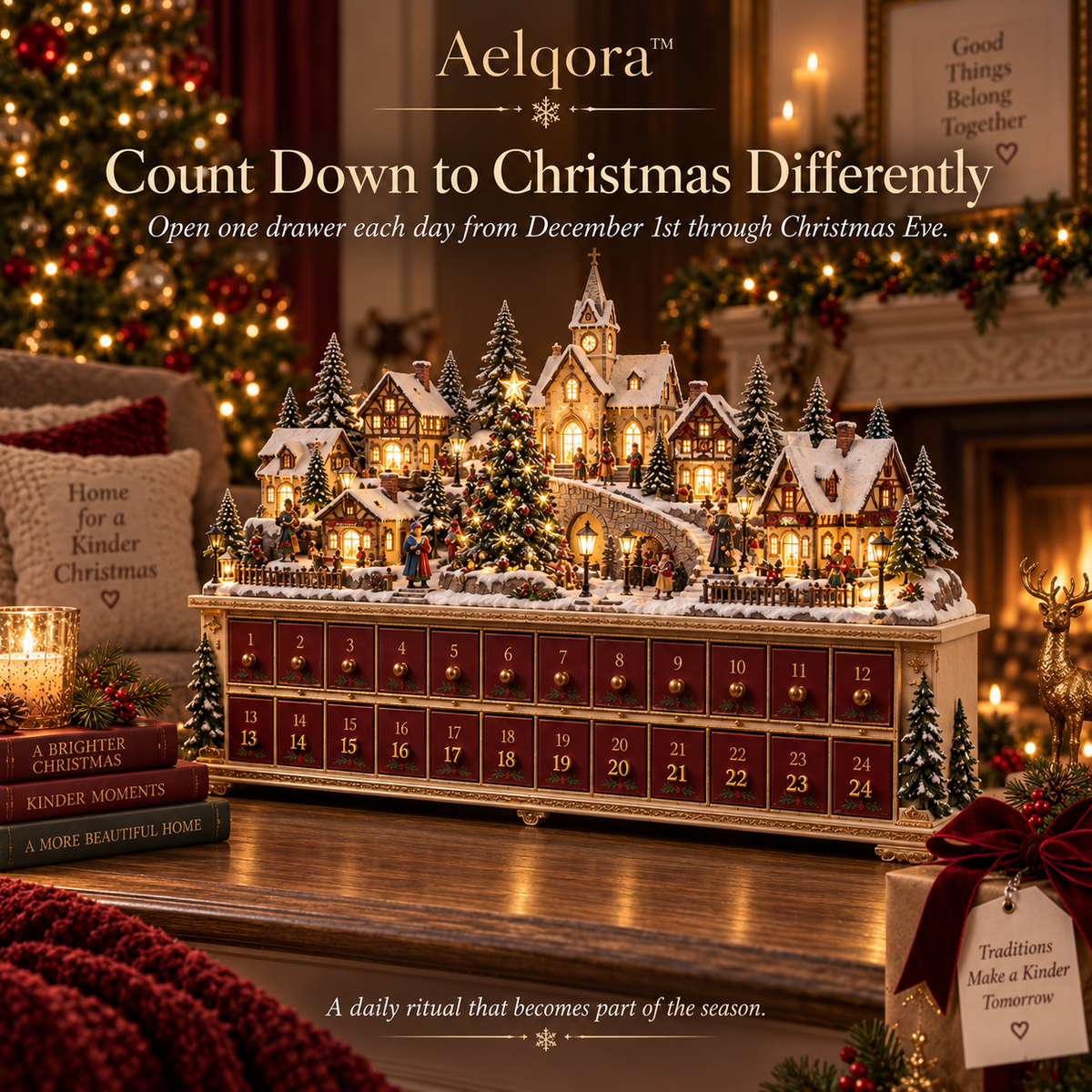 Aelqora™ Hearthvale Christmas Advent Village