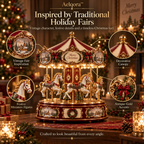 Aelqora™ Noelspire Rotating Christmas Carousel