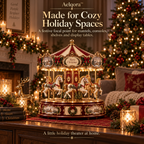 Aelqora™ Noelspire Rotating Christmas Carousel