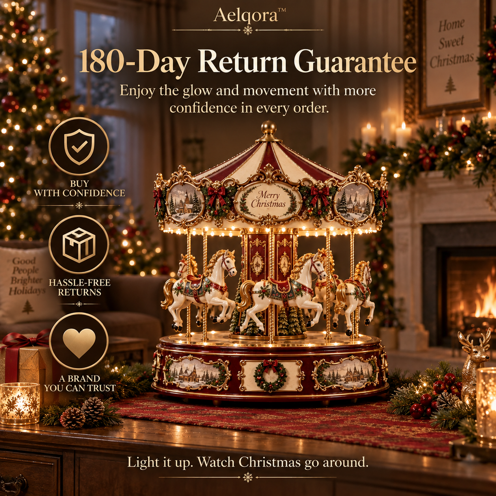 Aelqora™ Noelspire Rotating Christmas Carousel