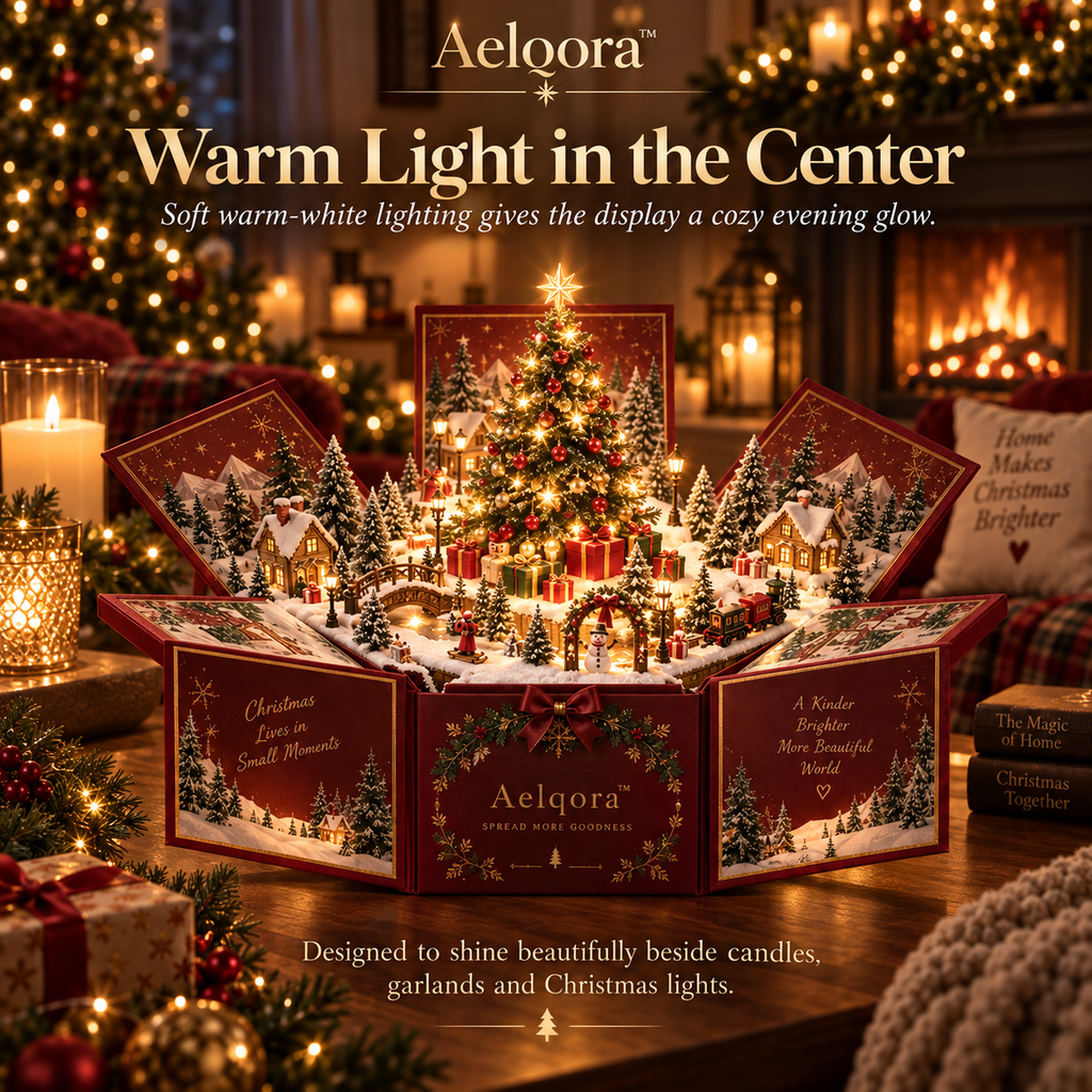 Aelqora™ Merryfold Pop-Up Christmas Gift Box