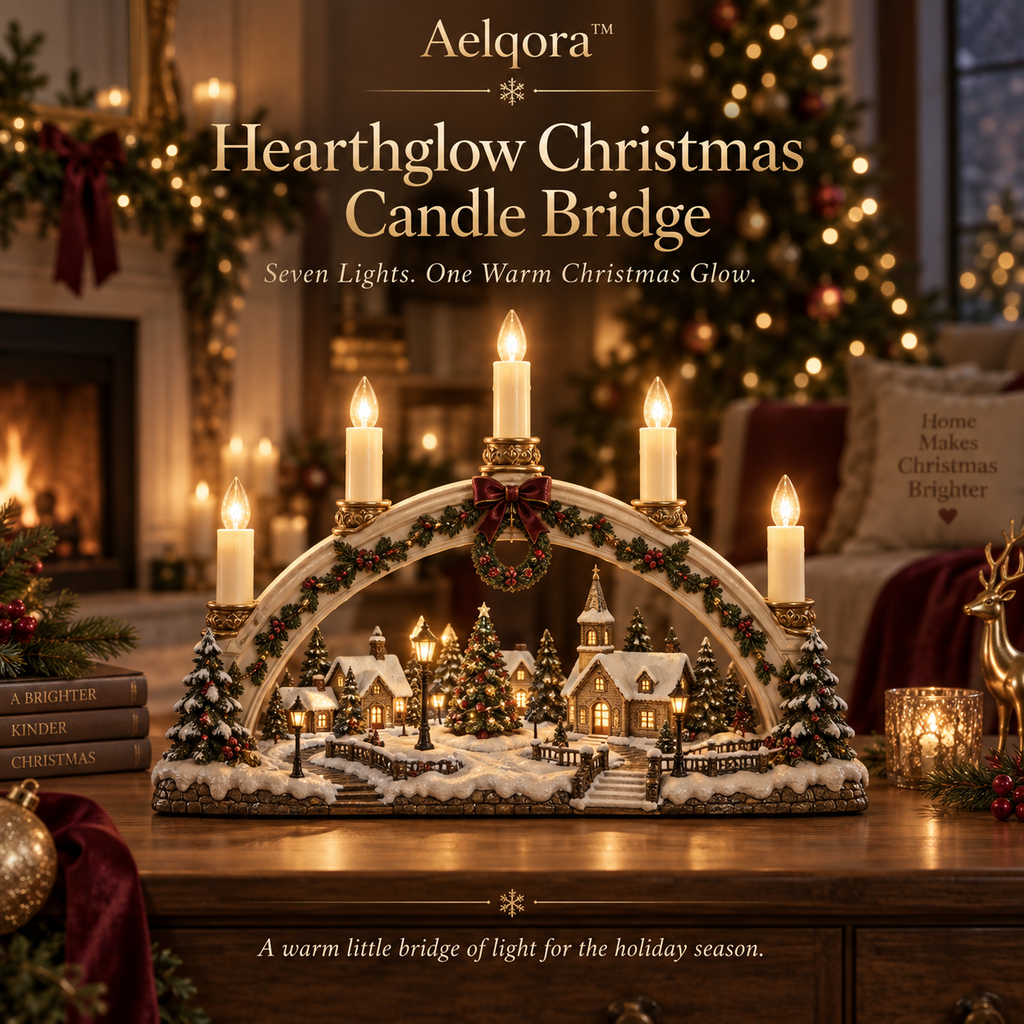 Aelqora™ Hearthglow Christmas Candle Bridge