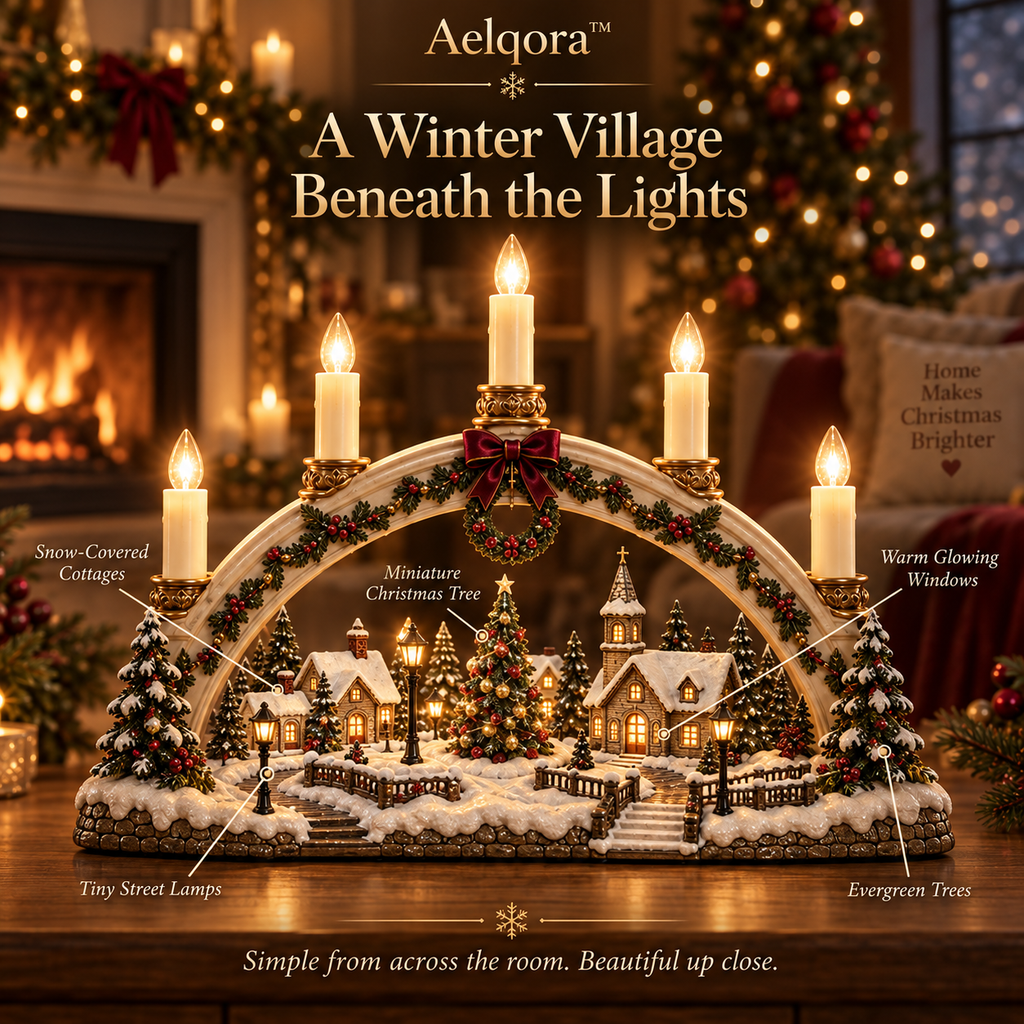 Aelqora™ Hearthglow Christmas Candle Bridge