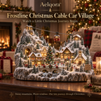 Aelqora™ Frostline Christmas Cable Car Village
