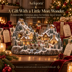 Aelqora™ Frostline Christmas Cable Car Village