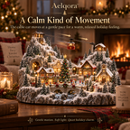 Aelqora™ Frostline Christmas Cable Car Village