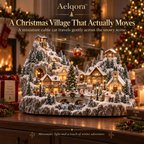 Aelqora™ Frostline Christmas Cable Car Village