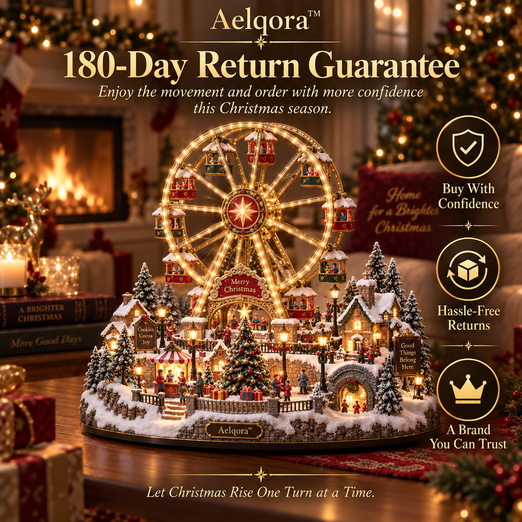 Aelqora™ Starwheel Christmas Ferris Wheel Village