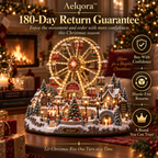 Aelqora™ Starwheel Christmas Ferris Wheel Village