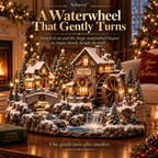 Aelqora™ Twinklebrook Christmas Watermill Village