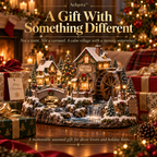 Aelqora™ Twinklebrook Christmas Watermill Village