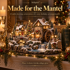 Aelqora™ Twinklebrook Christmas Watermill Village