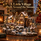 Aelqora™ Twinklebrook Christmas Watermill Village