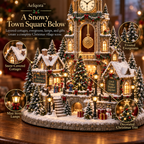Aelqora™ Everchime Christmas Clocktower Village