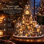 Aelqora™ Everchime Christmas Clocktower Village